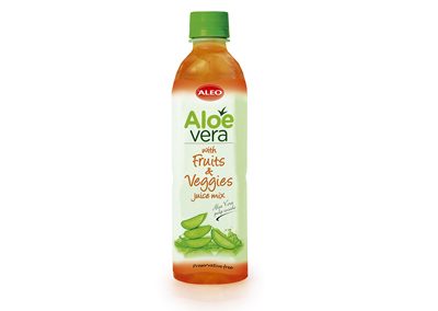 ALEO su įvairių vaisių ir daržovių sulčių mišiniu